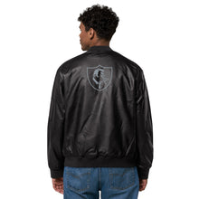 Load image into Gallery viewer, MADDEN SILHOUTTE LEATHER BOMBER JACKET(SILVER)
