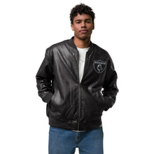 Load image into Gallery viewer, MADDEN SILHOUTTE LEATHER BOMBER JACKET(SILVER)