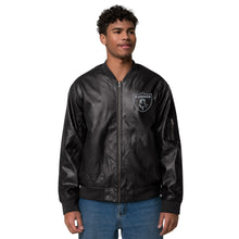 Load image into Gallery viewer, MADDEN SILHOUTTE LEATHER BOMBER JACKET(SILVER)