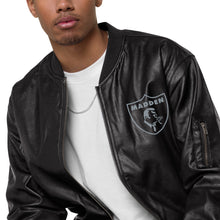 Load image into Gallery viewer, MADDEN SILHOUTTE LEATHER BOMBER JACKET(SILVER)