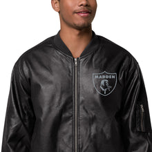 Load image into Gallery viewer, MADDEN SILHOUTTE LEATHER BOMBER JACKET(SILVER)