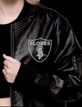 Load image into Gallery viewer, FLORES LEATHER BOMBER JACKET