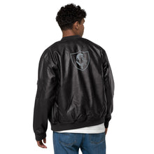 Load image into Gallery viewer, MADDEN SILHOUTTE LEATHER BOMBER JACKET(SILVER)
