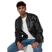Load image into Gallery viewer, MADDEN SILHOUTTE LEATHER BOMBER JACKET(SILVER)
