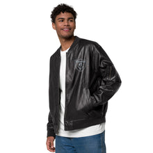 Load image into Gallery viewer, MADDEN SILHOUTTE LEATHER BOMBER JACKET(SILVER)