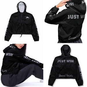 Ladies Most Hated Cropped Windbreaker(Black)