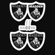 Load image into Gallery viewer, MADDEN TRIBUTE STICKER SHEET