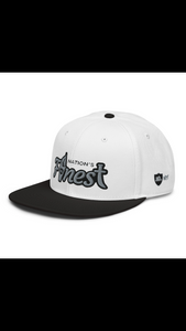 Nation's Finest Snapback Hat(2 STYLES IN WHITE)