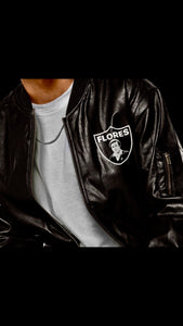 FLORES LEATHER BOMBER JACKET