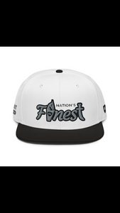 Nation's Finest Snapback Hat(2 STYLES IN WHITE)